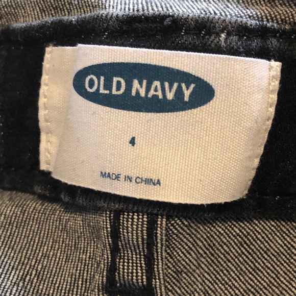 Old Navy faded black slim fit denim bib overalls - Picture 9 of 10